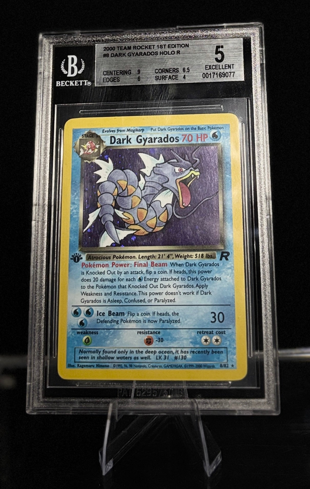 Pokémon Dark Gyarados 1st Edition BGS 5